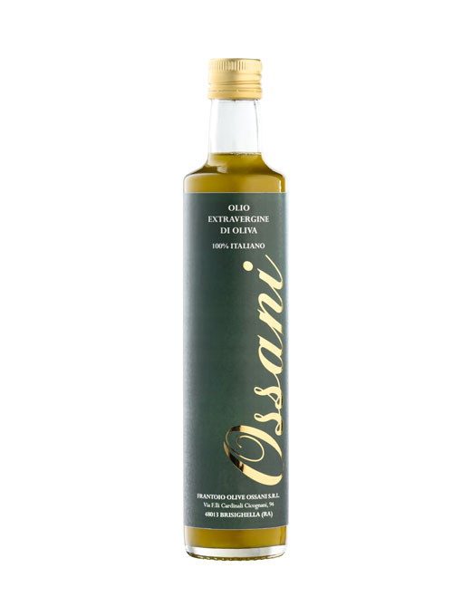 Bottiglia olio extravergine oliva da 0,5 L del Frantoio Ossani